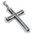SSPL-4075.jpg Крест из нержавеющей стали с фианитами Spikes SSPL-4075